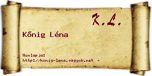 Kőnig Léna névjegykártya